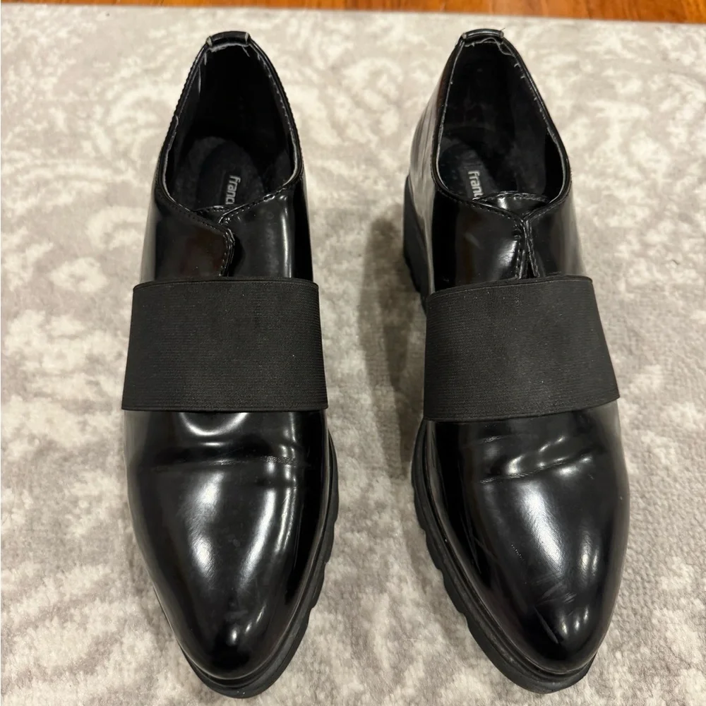 Francescomilano Vera Pelle Womens Shoes Patent Leather Size 39 Black Slip On